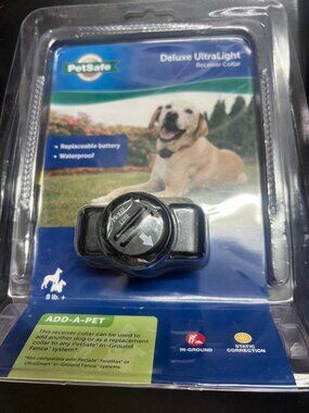 PetSafe PUL-275 Deluxe UltraLight Receiver Collar Red Waterproof 8 lb+ Dogs